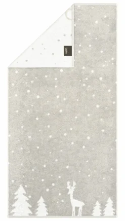 Cawö Duschtuch weißgrausilberfarben