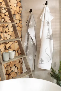 Cawö Duschtuch weißgrausilberfarben