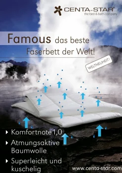 CENTA-STAR Kopfkissen gesteppt 1100g weiß