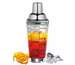 Cilio Cocktailshaker 400ml silberfarbentransparent
