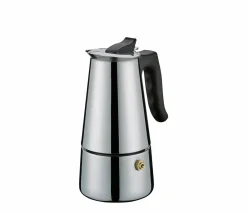 Cilio Espressokocher 4 Tassen silberfarbenschwarz
