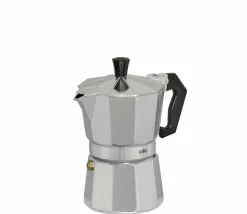 Cilio Espressokocher 3 Tassen silberfarbenschwarz