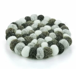 Cilio Glasuntersetzer 10cm weißgrau