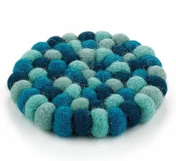 Cilio Glasuntersetzer 10cm blau