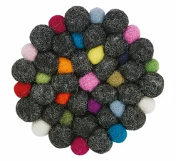 Cilio Glasuntersetzer 10cm grünschwarzpinkweißrot