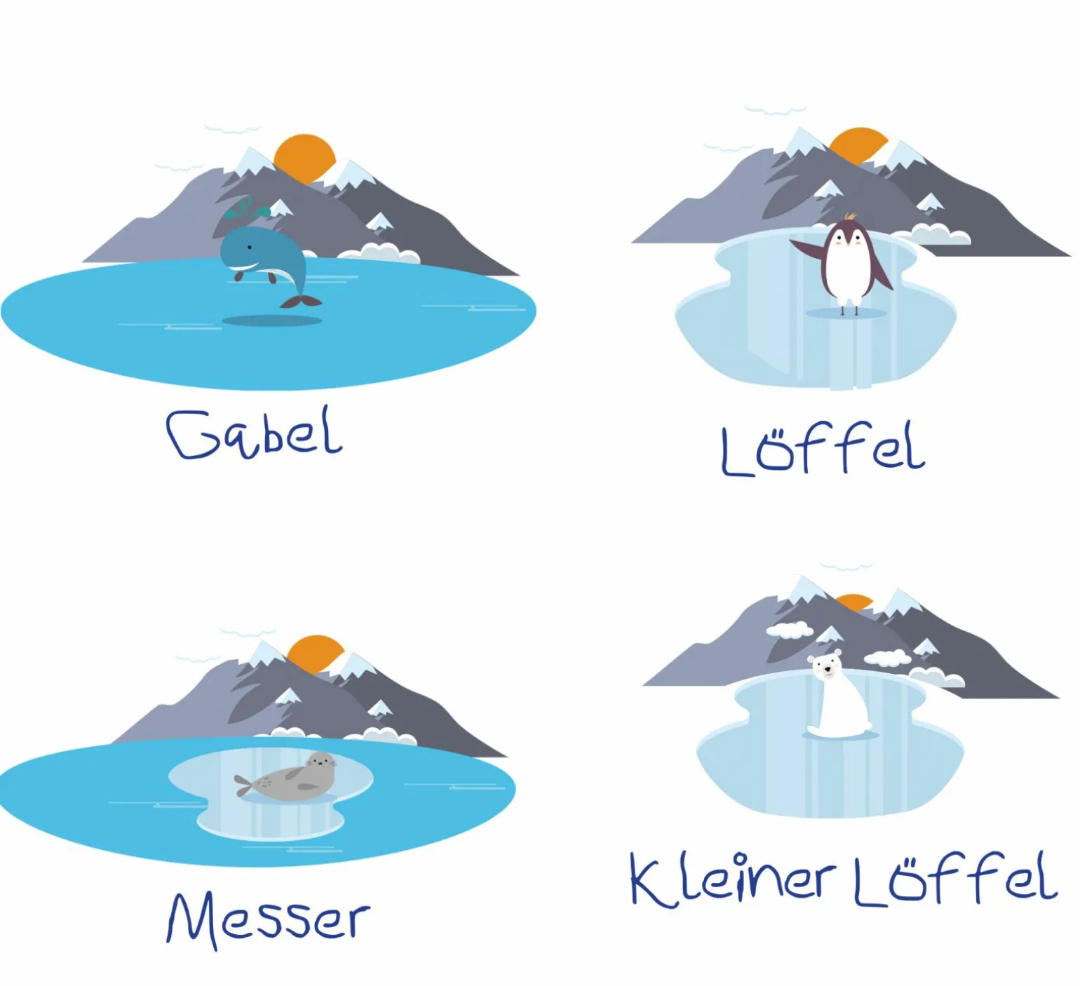 Cilio Kinderbesteck silberfarben