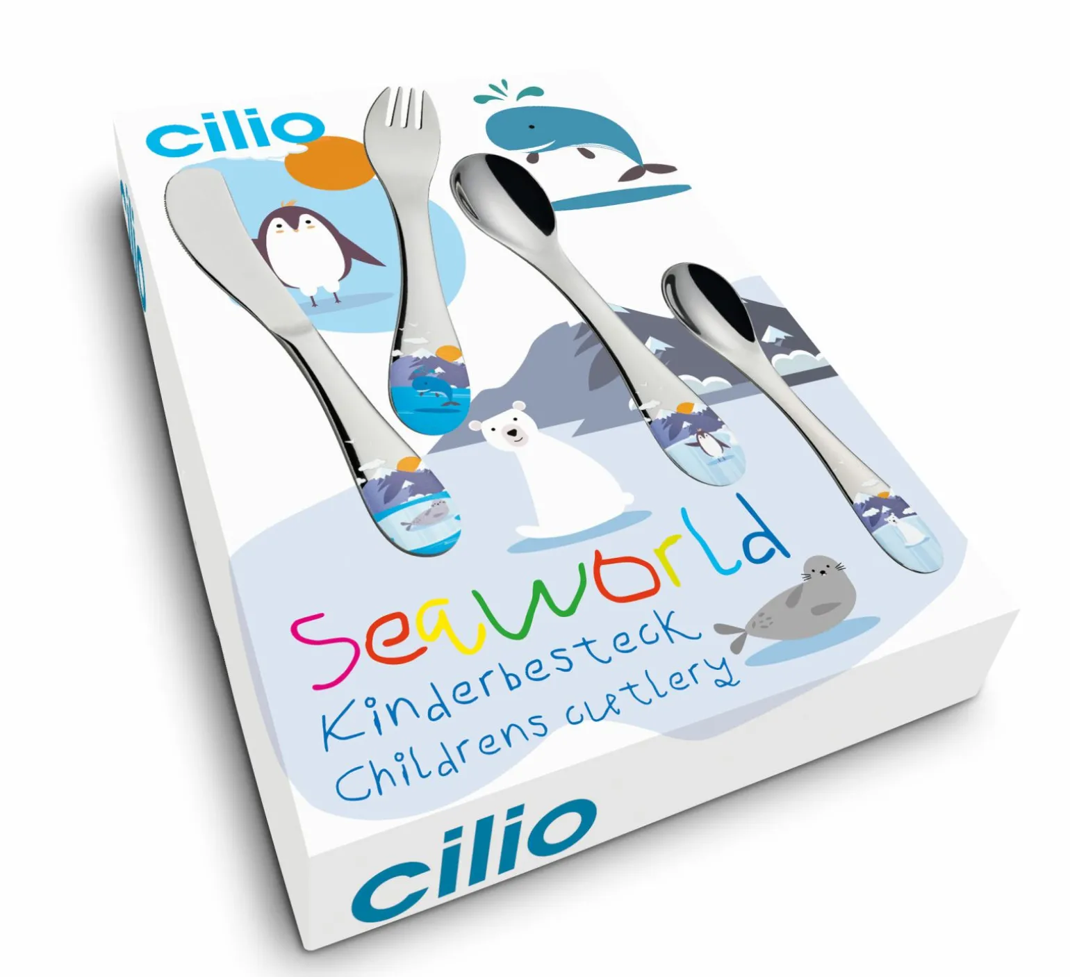 Cilio Kinderbesteck silberfarben