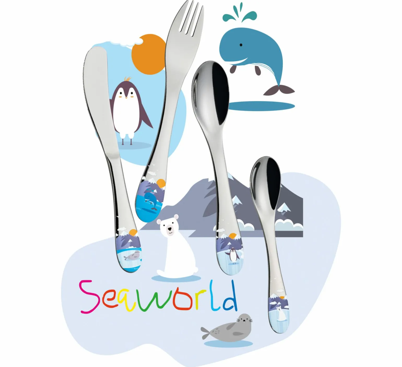 Cilio Kinderbesteck silberfarben