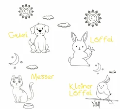 Cilio Kinderbesteck 4tlg. silberfarben