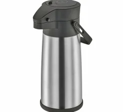 Cilio Pumpkanne 2,2l silberfarbenschwarz