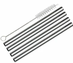 Cilio Trinkhalme silberfarben