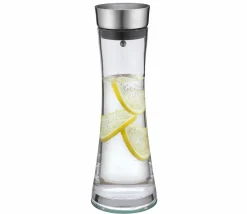 Cilio Wasserkaraffe 0,75l silberfarbentransparent