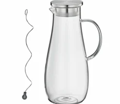 Cilio Wasserkaraffe silberfarbentransparent