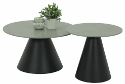 Couchtisch 2er-Set grauschwarz