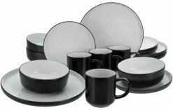 CreaTable Kombigeschirr 16tlg schwarzweiß