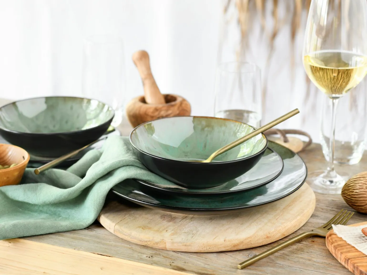 CreaTable Kombigeschirr 16tlg grün