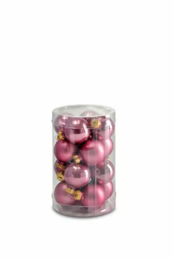 Decoris 16er Kugelbox 3,5cm pink