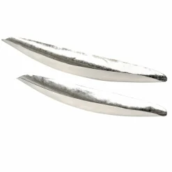 Dekoschale 81cm silberfarben