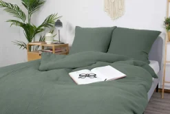Dero Textil Musselin-Bettwäsche grün