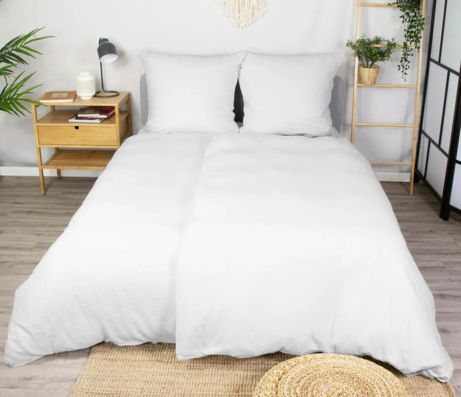 Dero Textil Musselin-Bettwäsche weiß