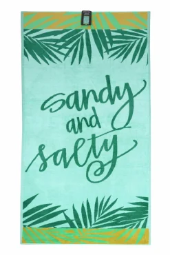 Dero Textil Strandtuch Sandy & Salty grün