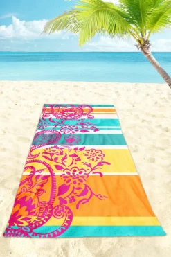 Dero Textil Strandtuch Summer Paisley mehrfarbig