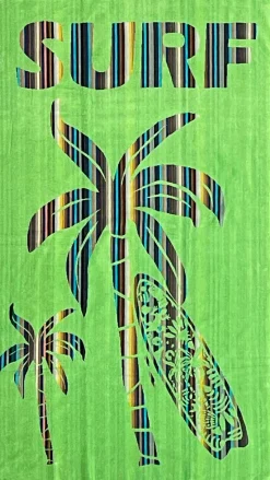 Dero Textil Velour-Strandtuch grün