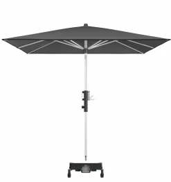 Doppler Kurbelschirm grau