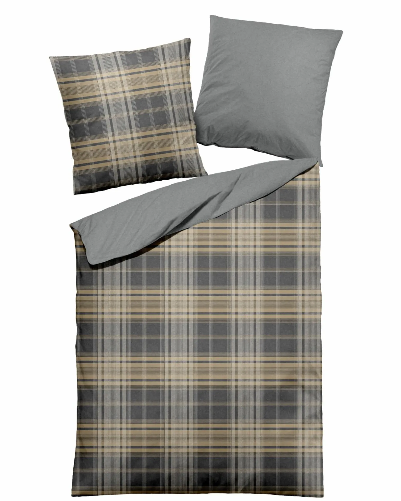 Dormisette Bettwäsche graugoldfarben