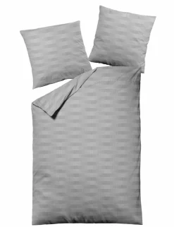 Dormisette Damast-Bettwäsche grausilberfarben