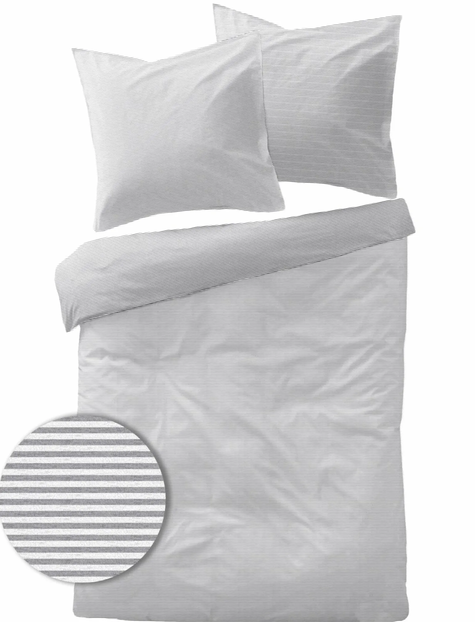 Dormisette Jersey-Melange-Bettwäsche grau