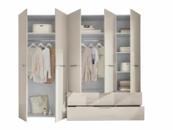 Drehtürenkleiderschrank 5-trg. beige
