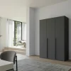 Drehtürenschrank grau