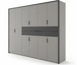 Drehtürenschrank 10-trg. grau
