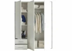 Drehtürenschrank 3-trg. grauweiß