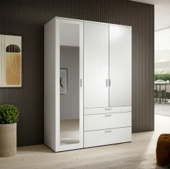 Drehtürenschrank 3-trg. weiß