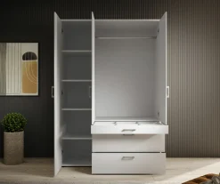 Drehtürenschrank 3-trg. weiß