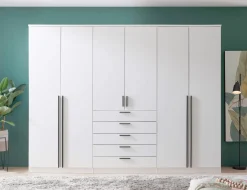 Drehtürenschrank 6-trg. weiß