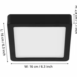 Eglo LED-Aufbauleuchte 1flg schwarz