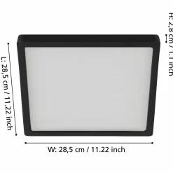 Eglo LED-Aufbauleuchte 1flg schwarz