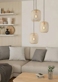 Eglo Pendelleuchte 3flg beige