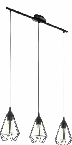 Eglo Pendelleuchte 3flg schwarz