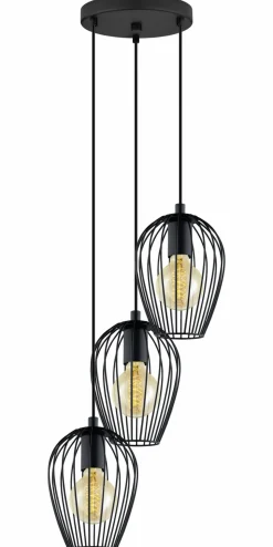 Eglo Pendelleuchte 3flg schwarz