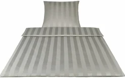 Elegante Mako-Satin-Bettwäsche silberfarben