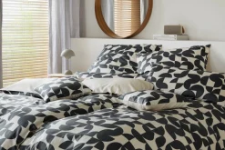 Elegante Mako-Satin-Bettwäsche schwarz