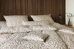 Elegante Mako-Satin-Bettwäsche braun