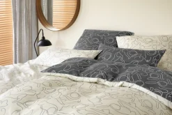 Elegante Mako-Satin-Bettwäsche beige