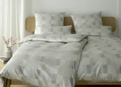 Elegante Mako-Satin-Bettwäsche beige