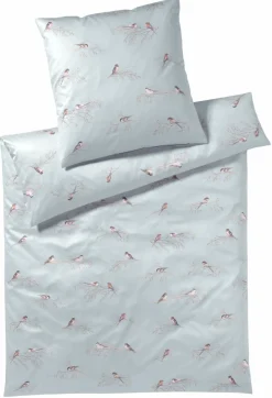 Elegante Satin-Bettwäsche blau