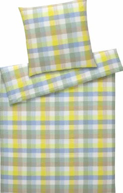 Elegante Seersucker-Bettwäsche gelb